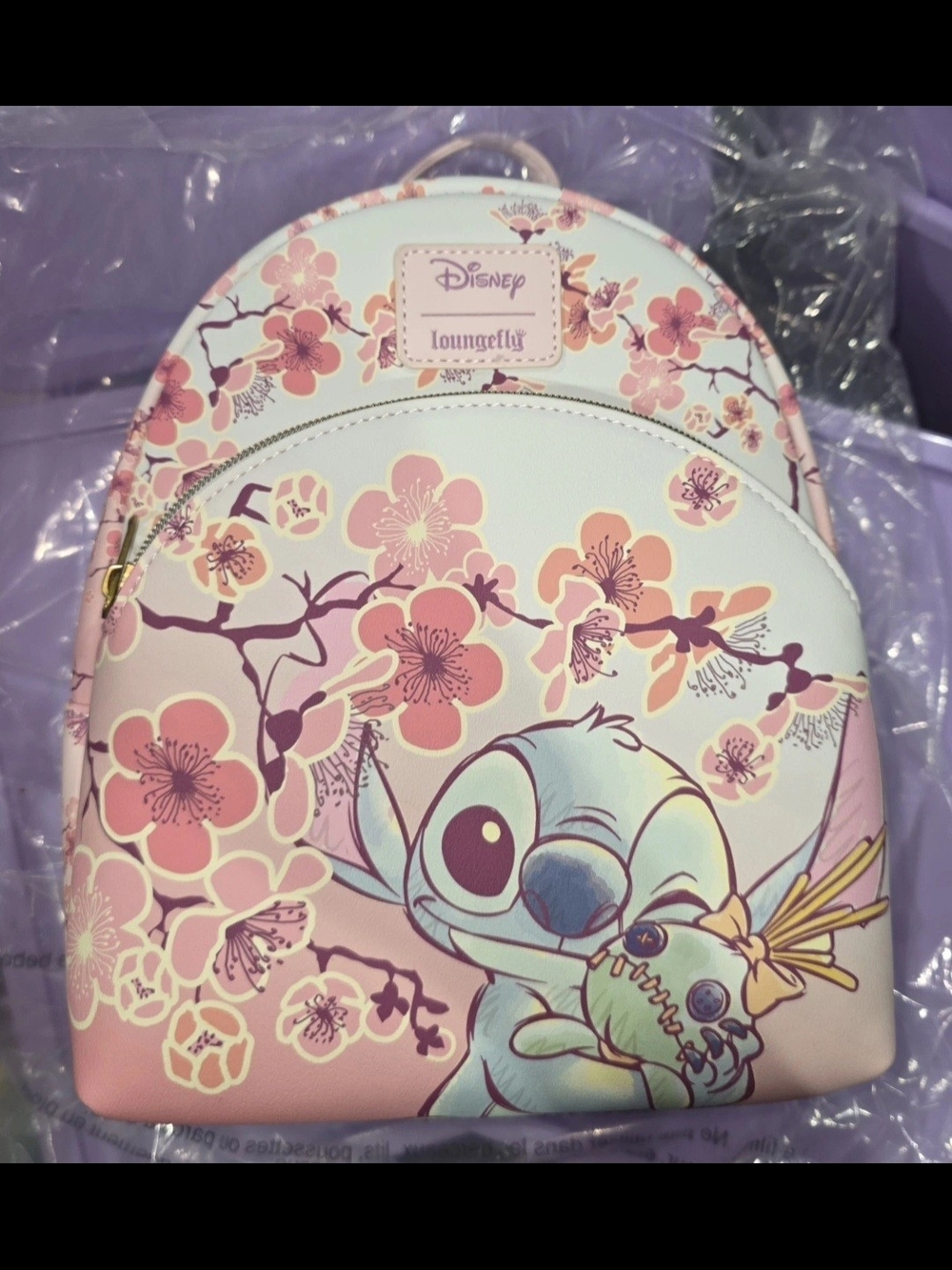 Disney Loungefly Stitch Floral Mini Backpack - Pink